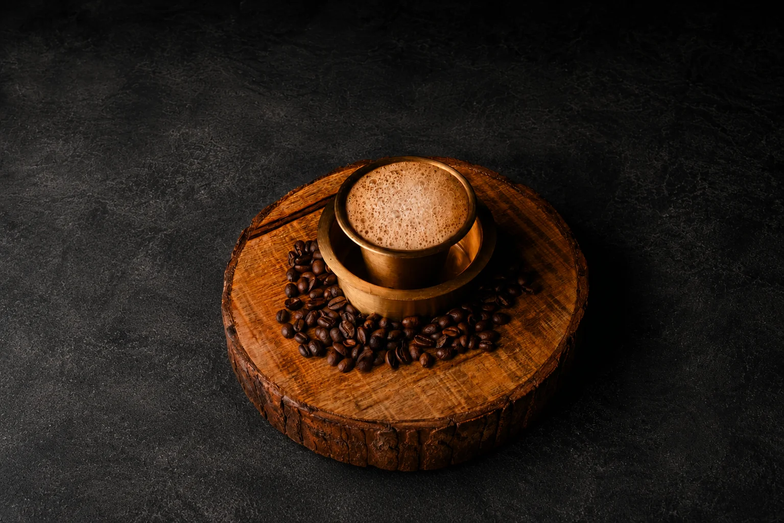 Spices in wooden bowl